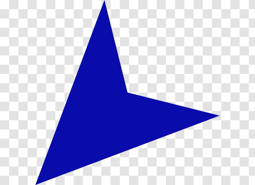 Triangle Point Font - Blue Transparent PNG