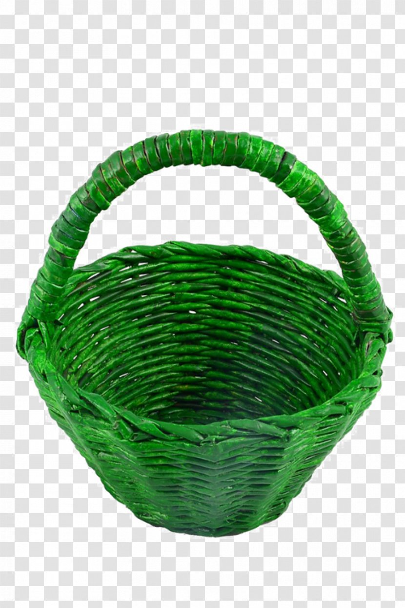 Handicraft Artisan Basket - Green - Glass Transparent PNG