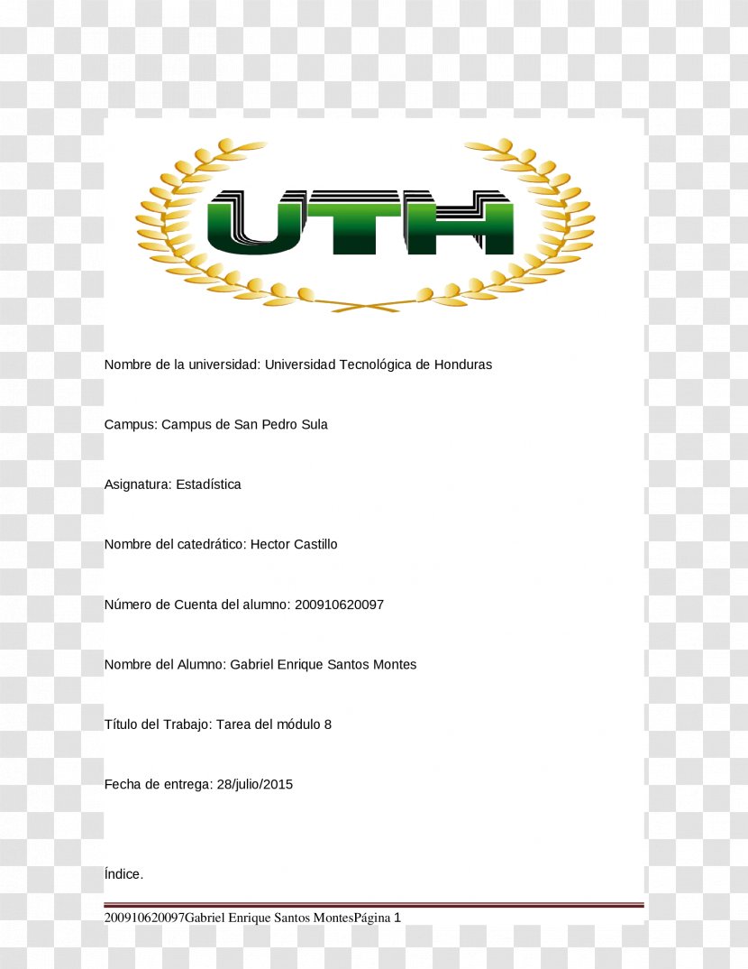 Universidad Tecnológica De Honduras Brand Logo Green - Material - Design Transparent PNG