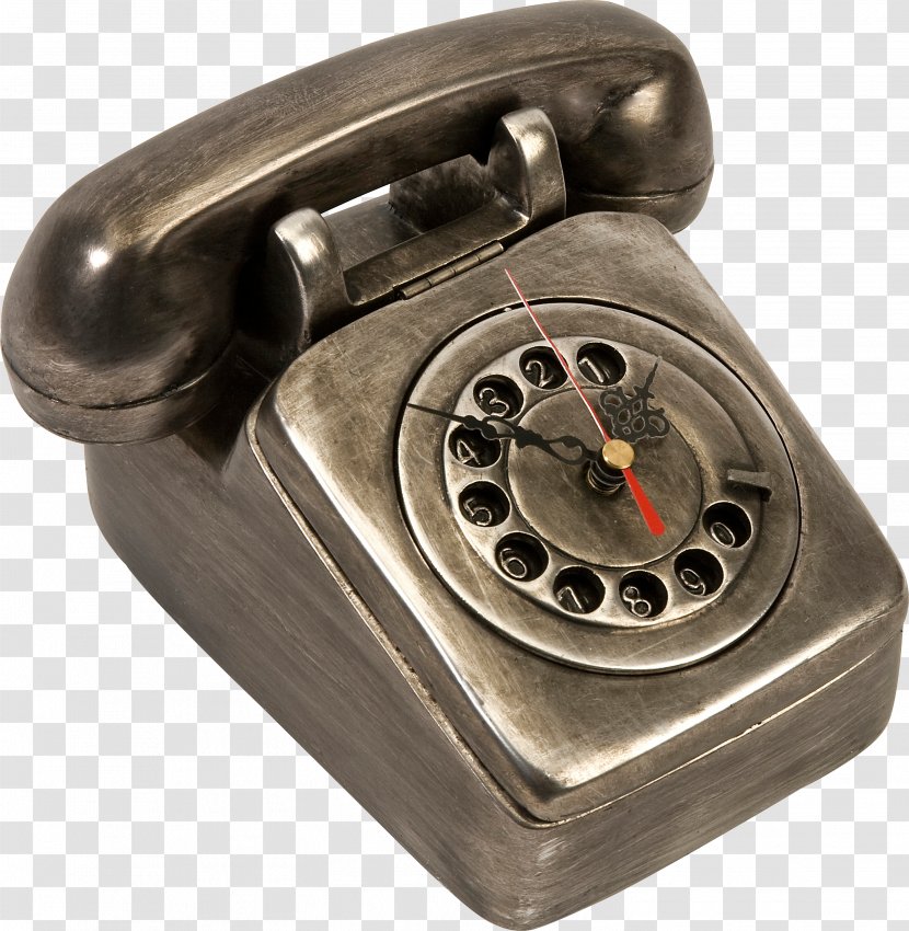 Candlestick Telephone Rotary Dial Clock Desk - Home Business Phones Transparent PNG