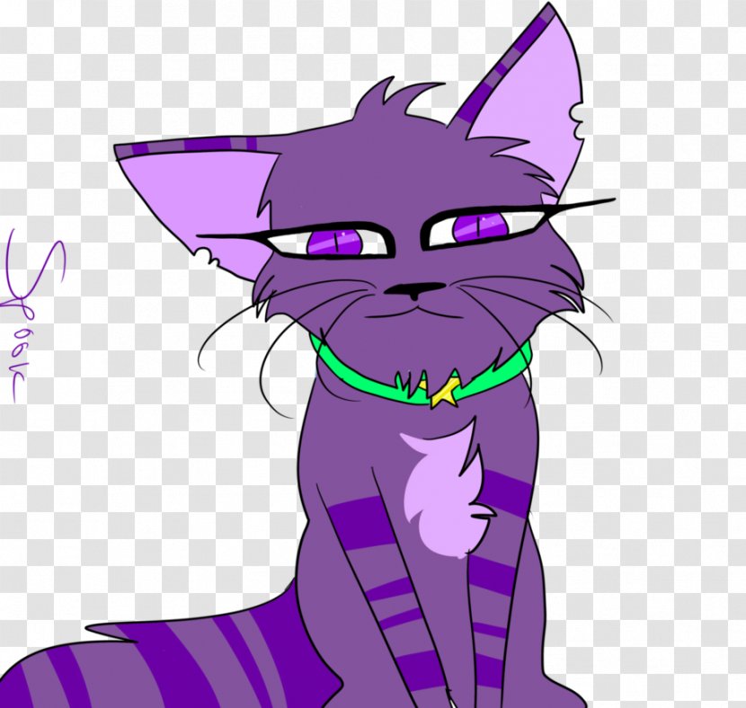 Whiskers Kitten Cat Dog - Heart - Purple Stripes Transparent PNG