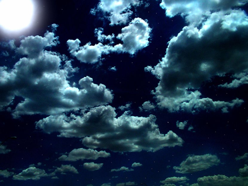 Night Sky Cloud Moonlight Desktop Wallpaper - Meteorological Phenomenon Transparent PNG