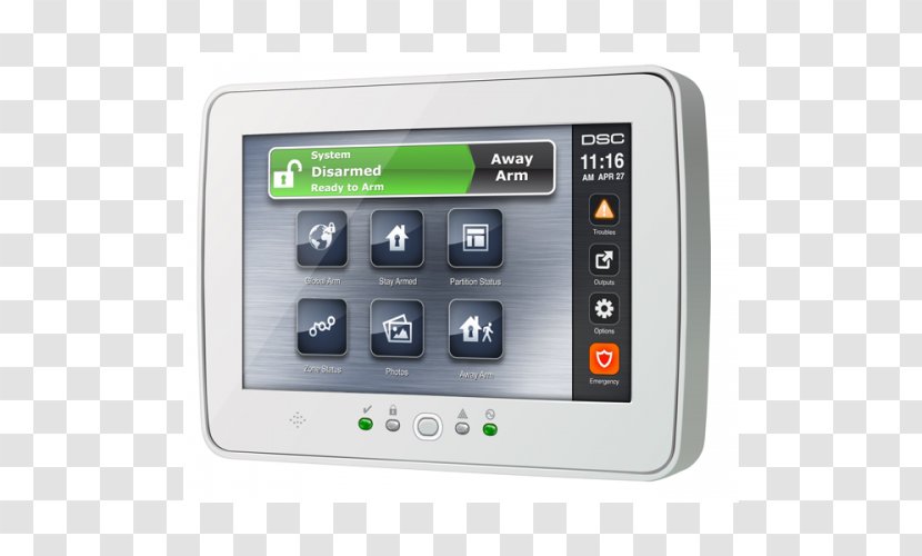 Security Alarms & Systems Keypad Touchscreen Alarm Device Display - Control Panel - Electronics Accessory Transparent PNG