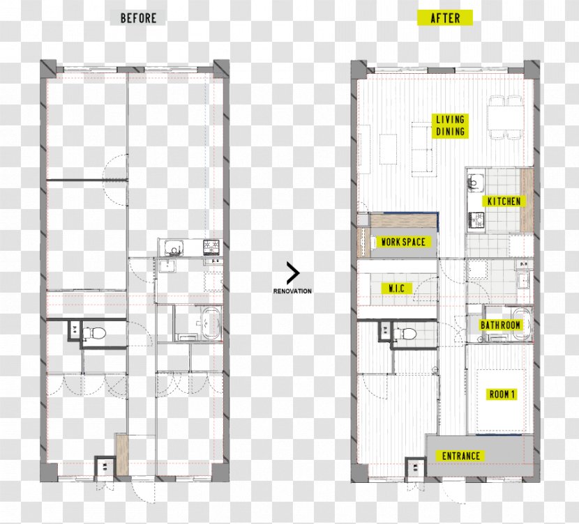 Floor Plan Line Angle - Area Transparent PNG