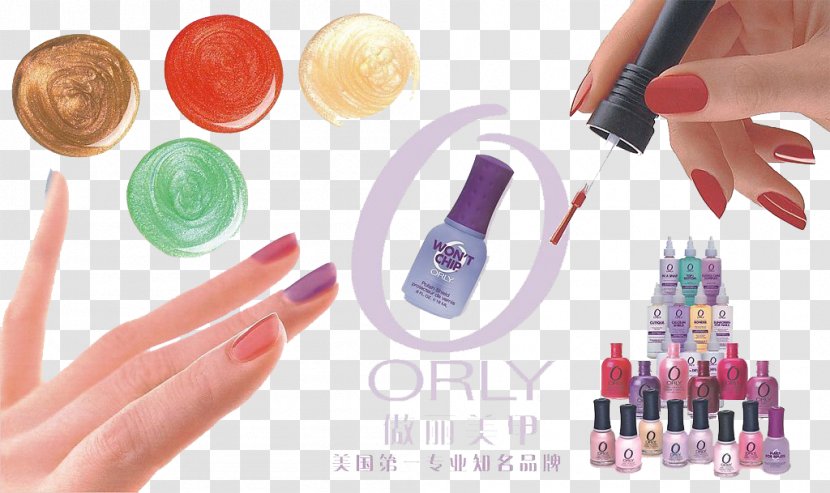 Nail Polish Art Cosmetics Manicure - Health Beauty - Creative Poster Transparent PNG