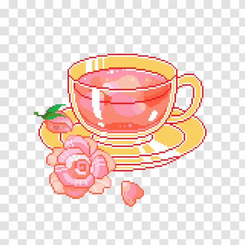 Teacup Pixel Art - Fruit - Tea Cup Transparent PNG