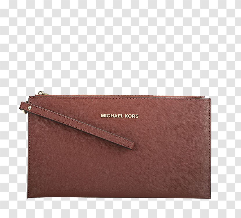 Michael Kors Envelope Leather Designer - Brown - MichaelKors Wrist Bag Red Brick Transparent PNG