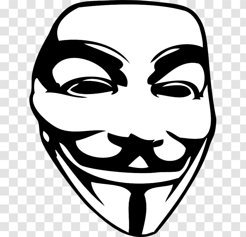 Guy Fawkes Mask Sticker V For Vendetta Clip Art - Head Transparent PNG