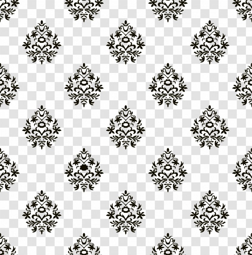 Royalty-free Pattern - Visual Arts - Black Flower Background Transparent PNG