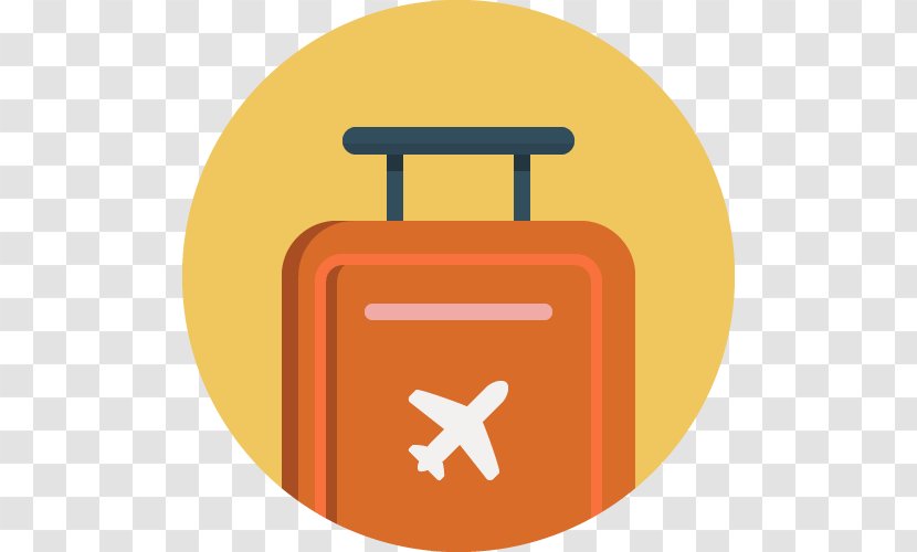 Air Travel Baggage Clip Art - Orange - Material Property Transparent PNG