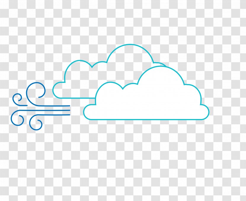 Brand Logo Blue Font - Vector Flat Wind Blowing Cloud Picture Transparent PNG