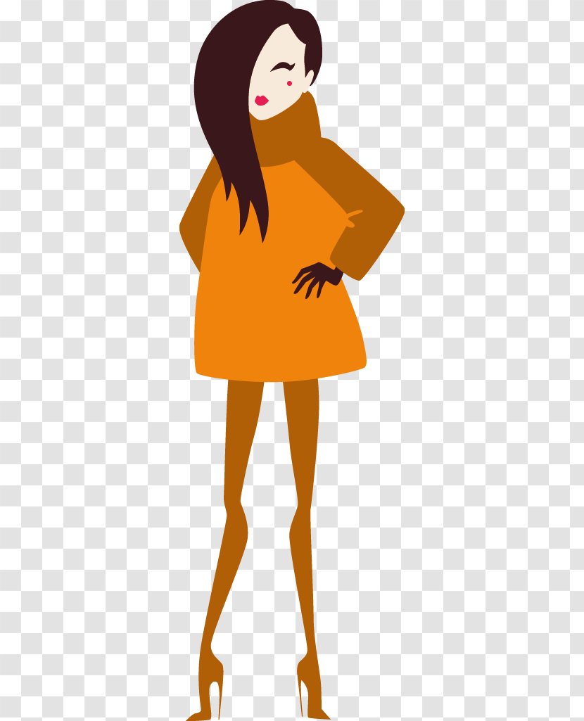 Drawing Fashion Illustration - Silhouette - Model Transparent PNG