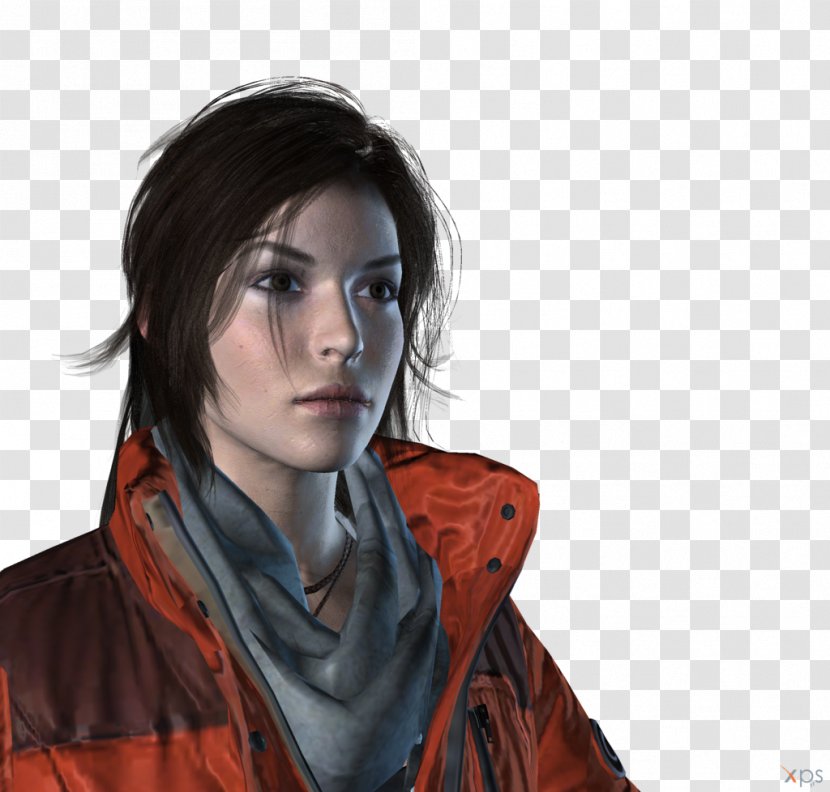 Portrait -m- Black Hair Character Fiction - Flower - Rise Of The Tomb Raider Transparent PNG