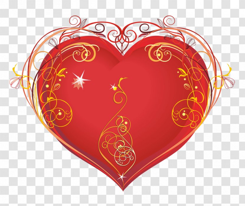 Valentine's Day Heart - Wedding - Gold Transparent PNG