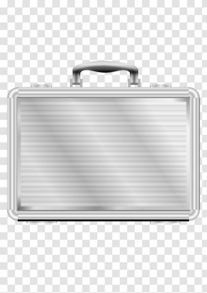 Briefcase Metal Silver Clip Art - Steel Transparent PNG