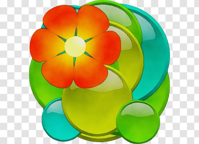 Green Clip Art Petal Circle - Watercolor Transparent PNG