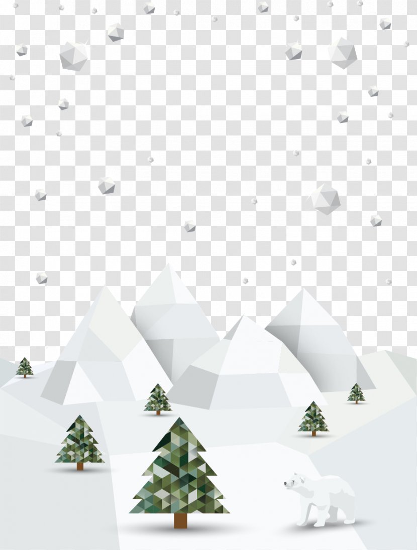 Poster Winter Snow - Sky - Creative Posters Vector Material Transparent PNG