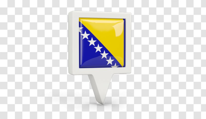 Flag Of Bosnia And Herzegovina Yellow Rectangle - Electric Blue - Icon Transparent PNG