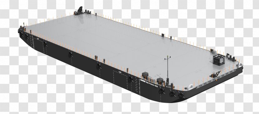 Damen Group Pontoon Barge Watercraft Ship - Automotive Exterior Transparent PNG