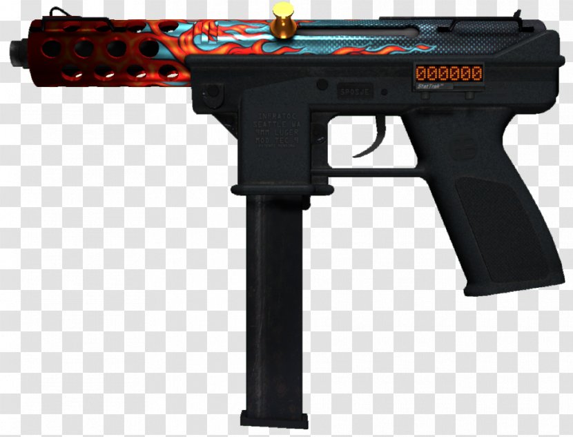Counter-Strike: Global Offensive TEC-9 Submachine Gun Half-Life 2 Firearm - Game - Tec Transparent PNG