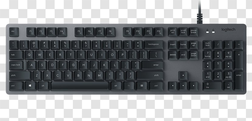 Computer Keyboard Logitech K840 Mechanical Corded G413 Electrical Switches - Cable - Decoration Transparent PNG
