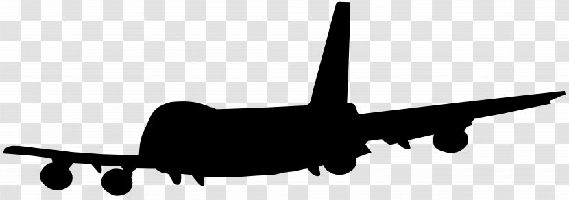 Airplane Aircraft Flight - Air Travel - Silhouette Clip Art Image Transparent PNG