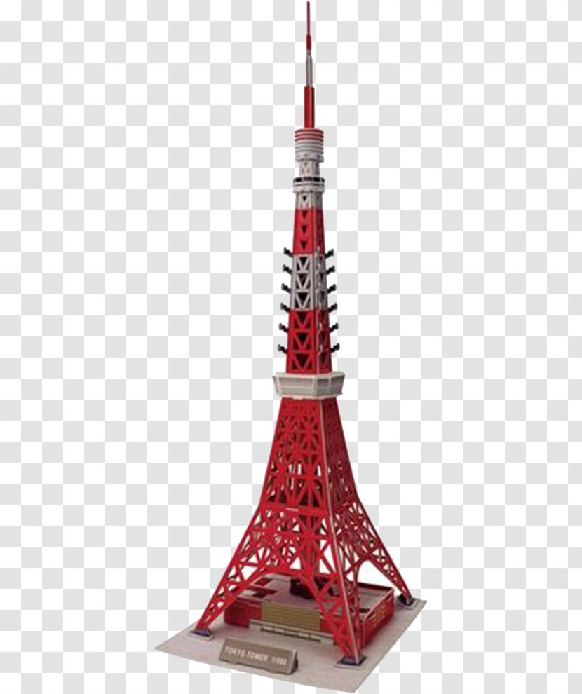 Tokyo Tower Skytree Eiffel Empire State Building Puzz 3D - Game - Red Physical Model Transparent PNG