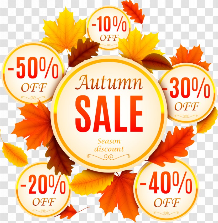 Paper Autumn Sales Royalty-free - Thanksgiving - Vector Maple Leaf Hot Tag Transparent PNG