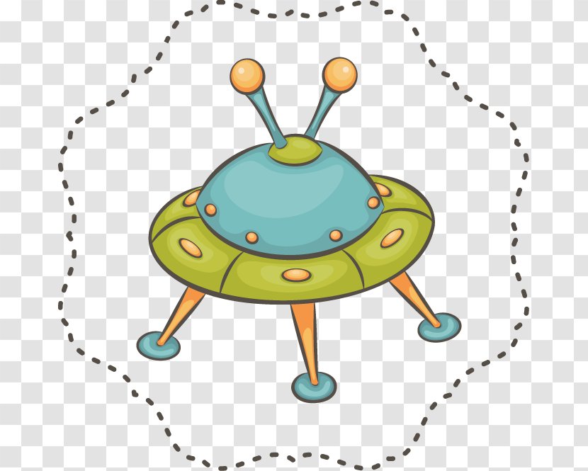 Cartoon Drawing - UFO Pattern Hand-painted Transparent PNG