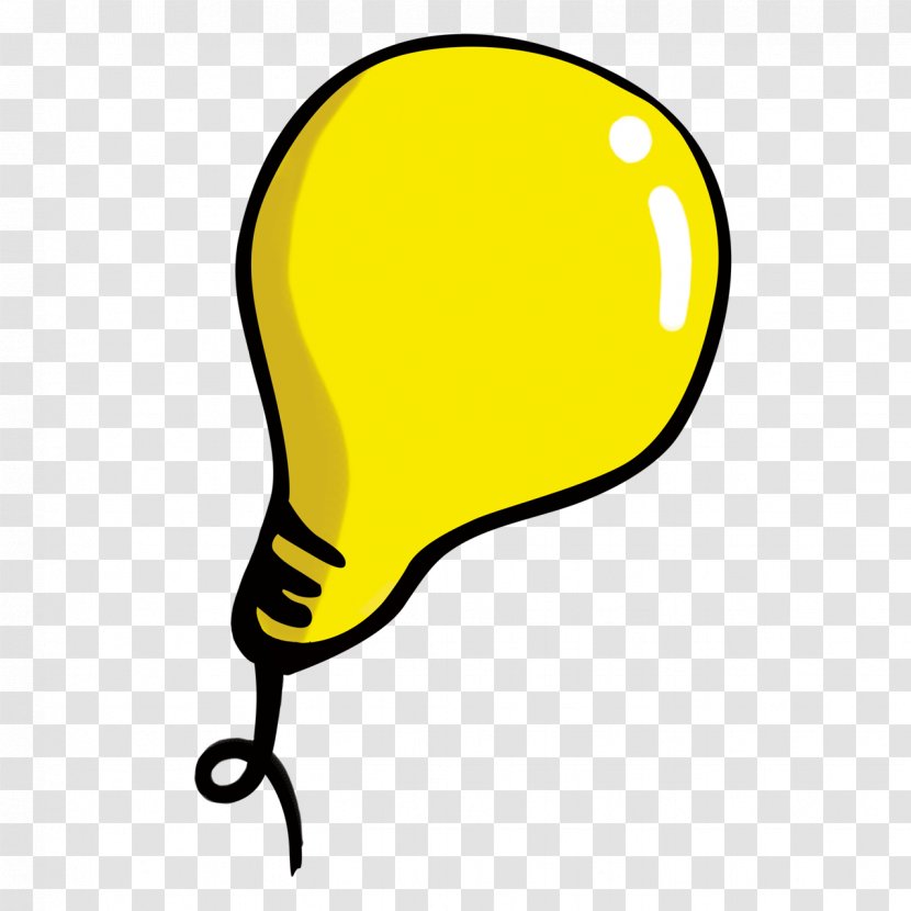 Incandescent Light Bulb Clip Art - Yellow - Cartoon Transparent PNG