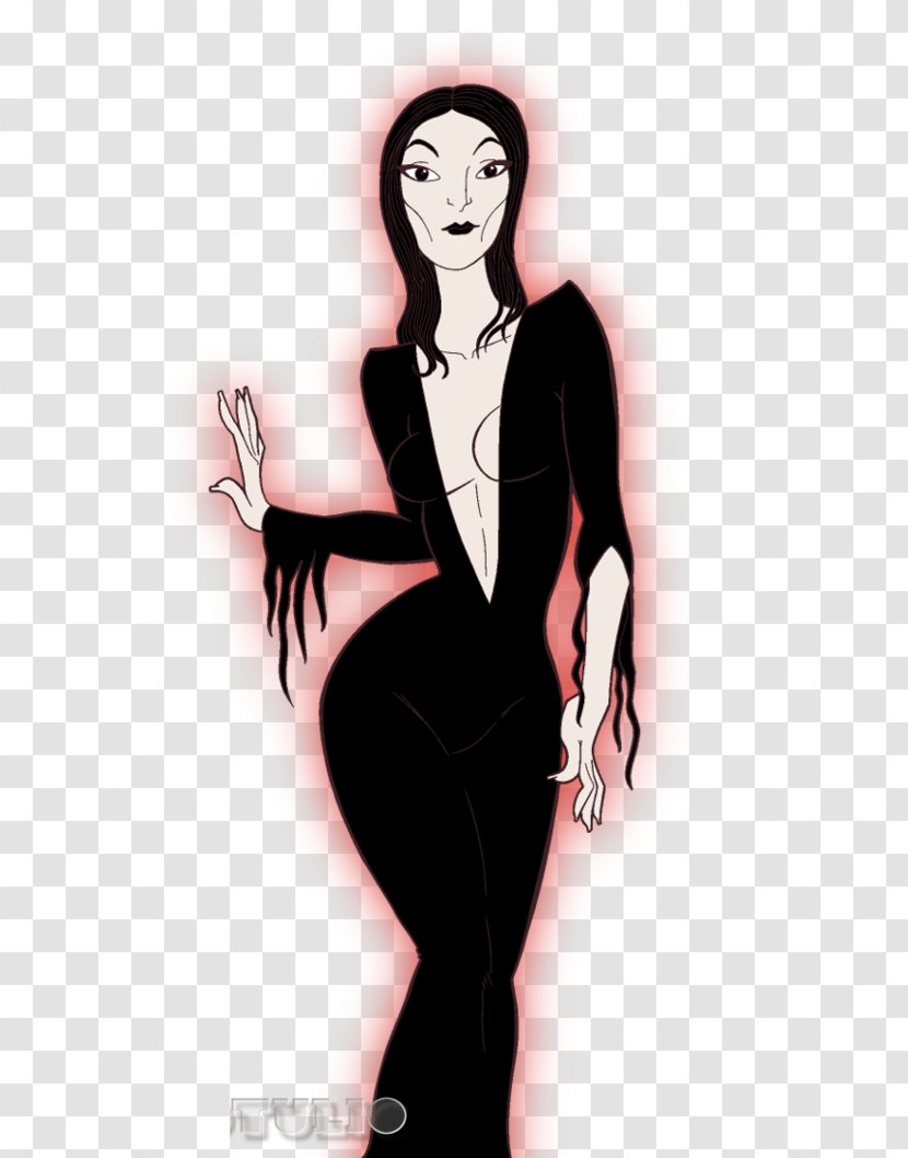 Shoulder Cartoon Character Beauty.m - Heart - Morticia Transparent PNG