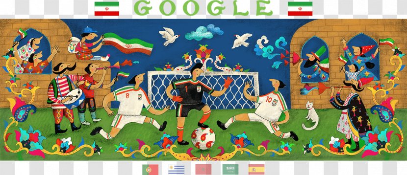 2018 World Cup Iran National Football Team Morocco Google Doodle Egypt - Virginia Apgar Transparent PNG