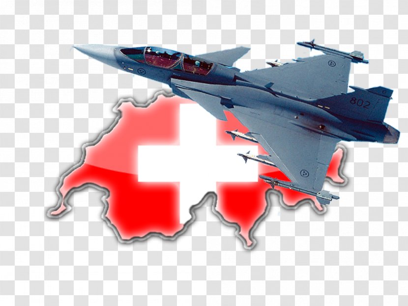 Fighter Aircraft Airplane Switzerland Dassault Rafale Saab JAS 39 Gripen - Military Transparent PNG