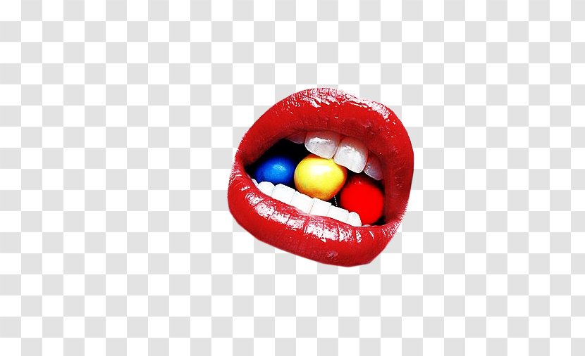Lip Painting Mouth - Cartoon - Sugar Lips Transparent PNG