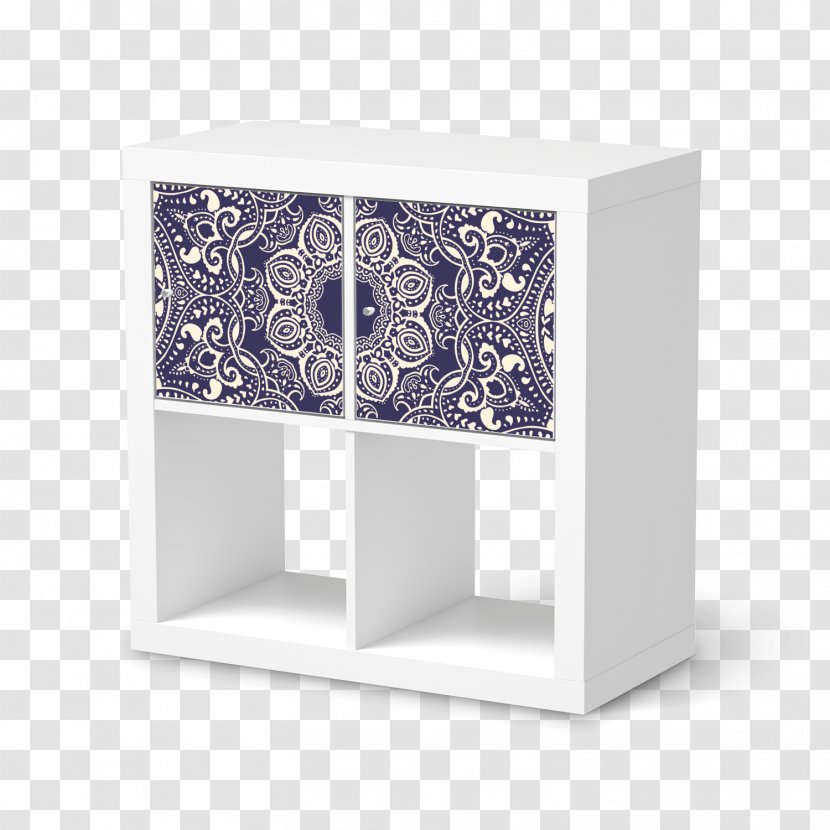Expedit Furniture Door Hylla Foil - Bookcase - Blue Mandala Transparent PNG