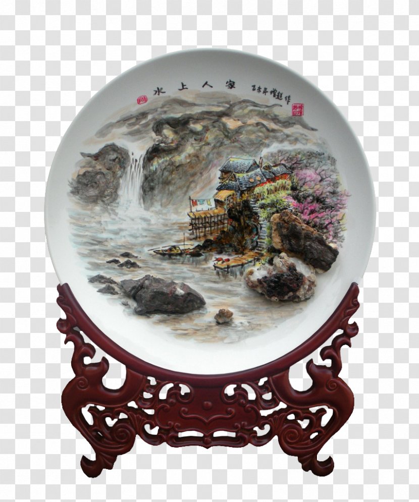 Lingbi County Barbecue Grill Icon - Tableware - Shuishangrenjia Stone Ornaments Painting Picture Pull Free Photography Transparent PNG
