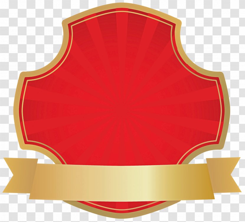 Red Shield Label Logo Transparent PNG
