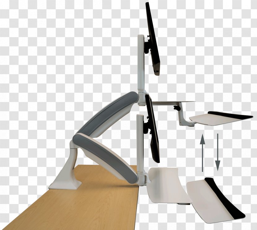 Standing Desk Sit-stand Computer - Practical Transparent PNG