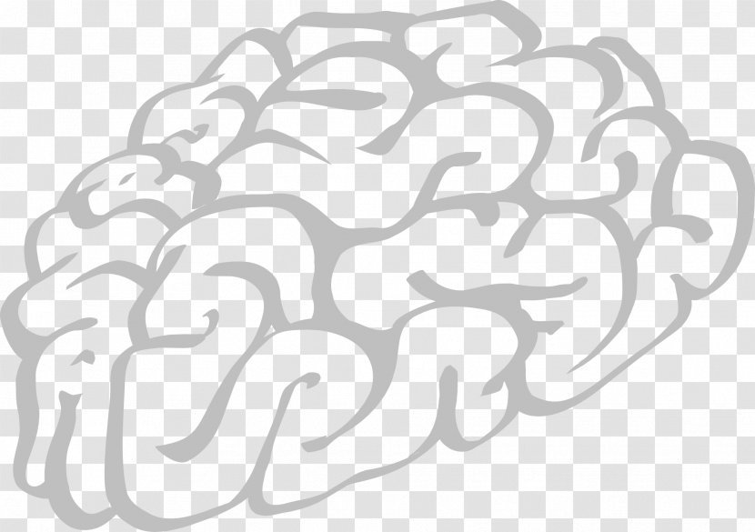 Outline Of The Human Brain Drawing Clip Art - Silhouette Transparent PNG