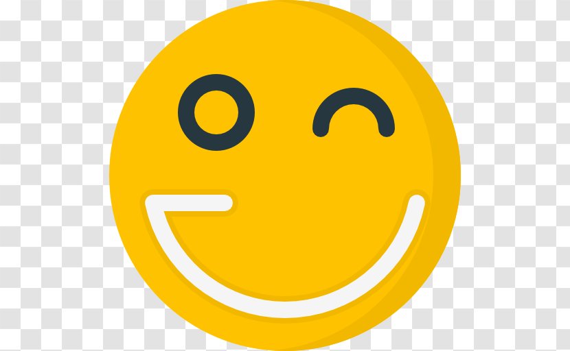 Smiley Wink - Yellow Transparent PNG