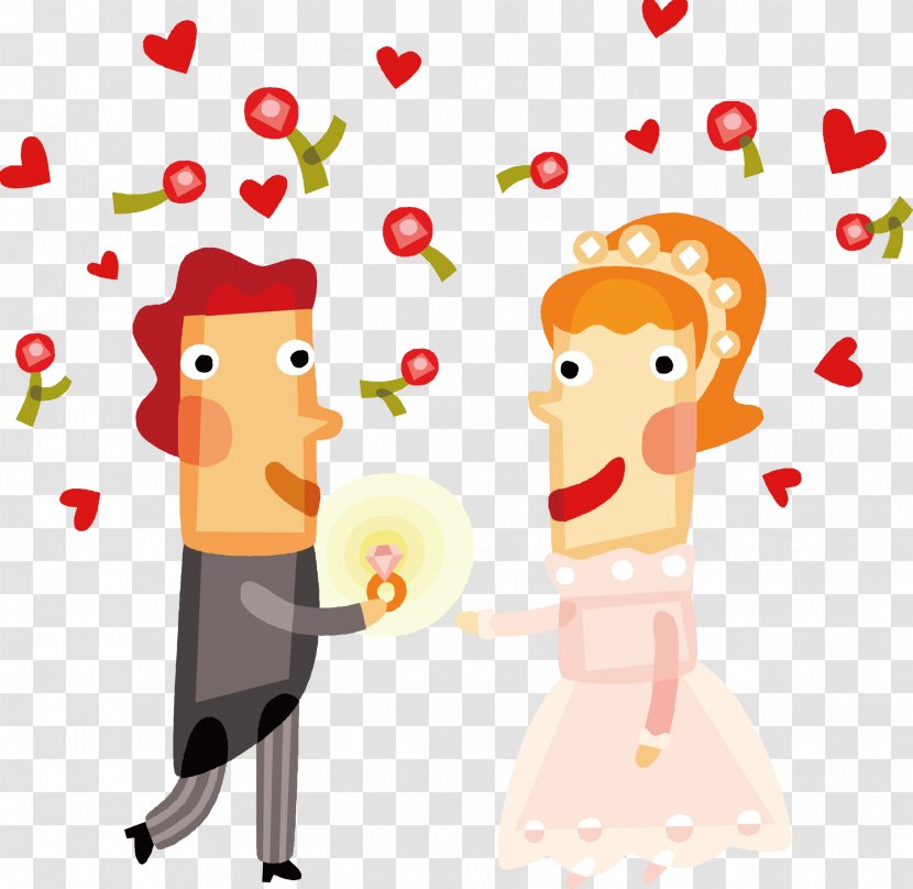 Wedding Anniversary Marriage Cake Happiness - Human Behavior - Sahua The Couple Vector Transparent PNG