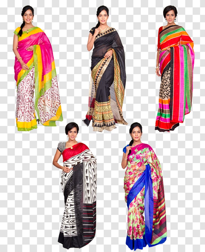 Sari Textile Clothing Dress Georgette - Blouse Transparent PNG