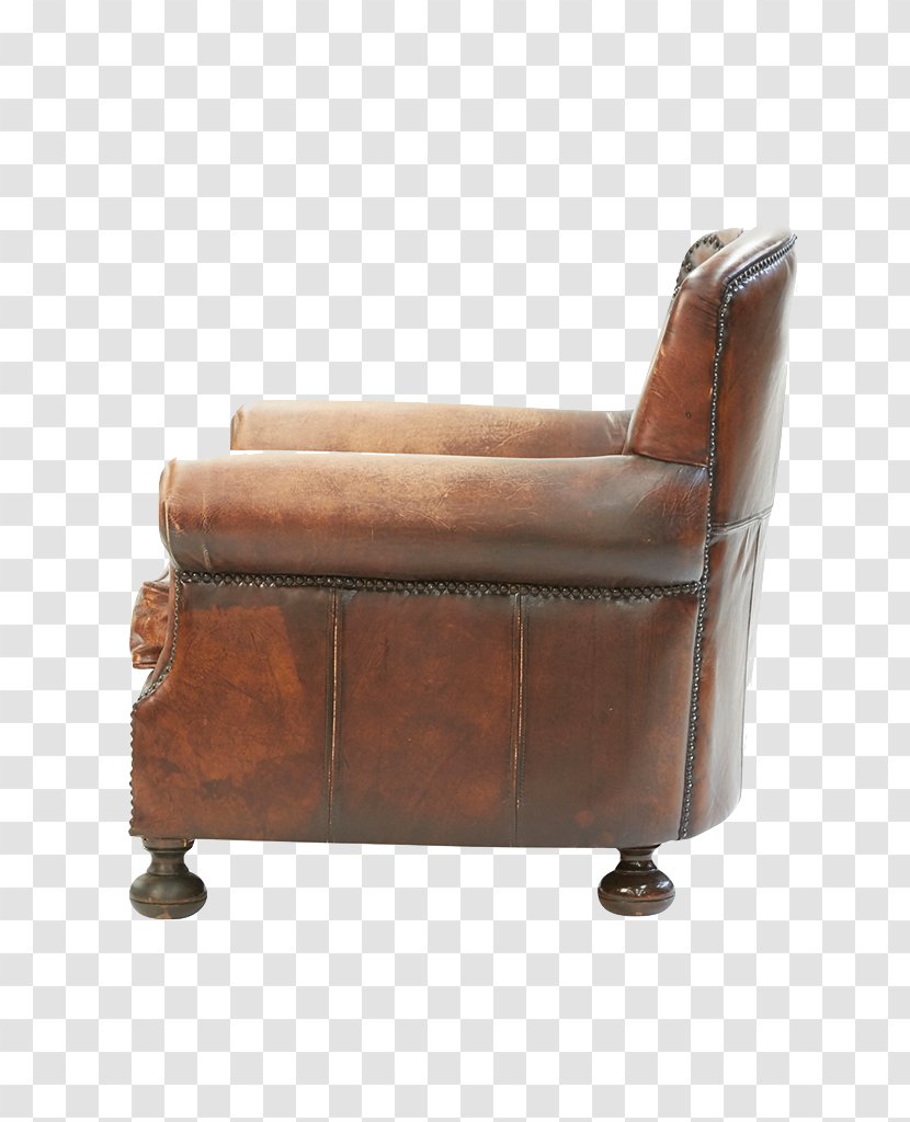 Club Chair Furniture Leather - Old Couch Transparent PNG