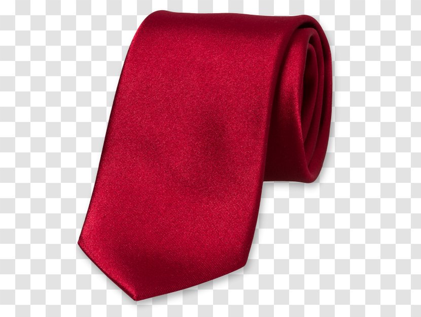 Necktie Einstecktuch Red Satin Silk - Maroon Transparent PNG