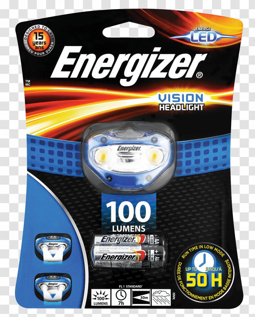 Flashlight Headlamp Lumen Energizer Vision HD+ - Light Transparent PNG