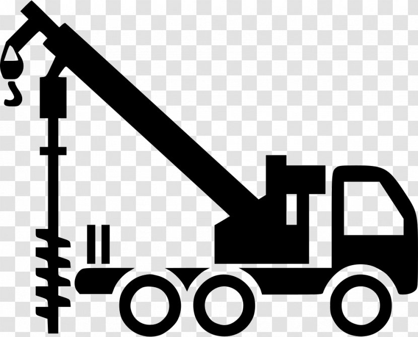 Augers Drilling Rig Excavator Architectural Engineering - Silhouette Transparent PNG