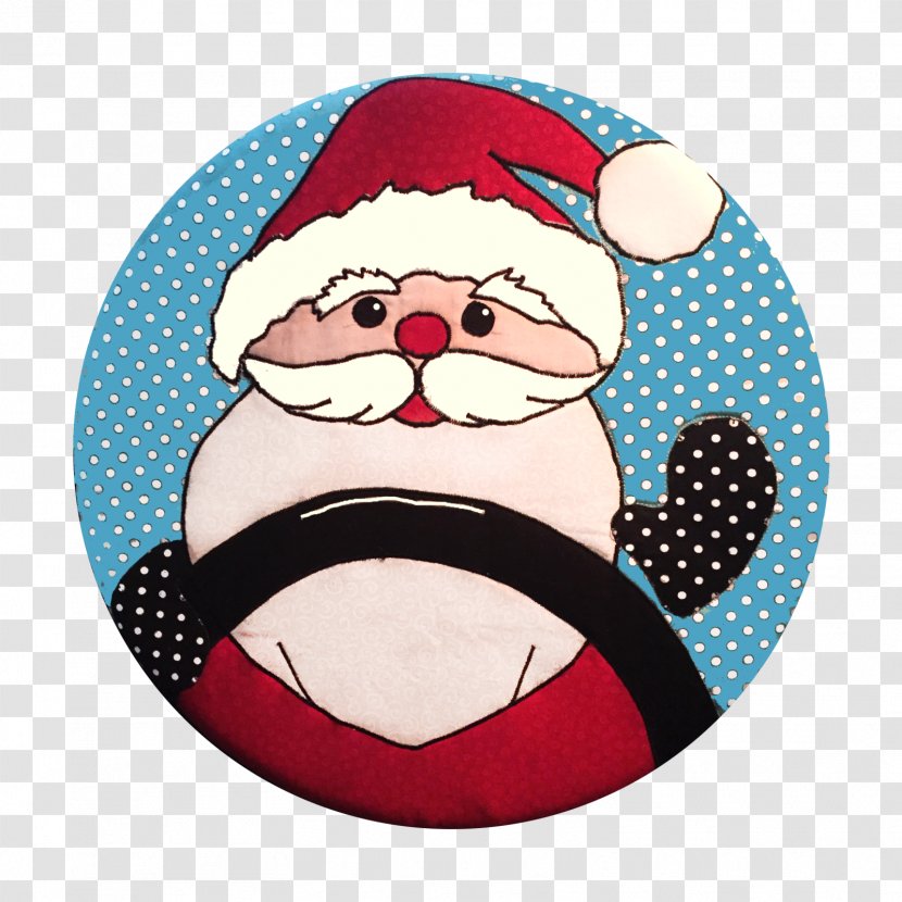 Santa Claus Christmas Ornament Motor Vehicle Steering Wheels Pattern - Fictional Character Transparent PNG