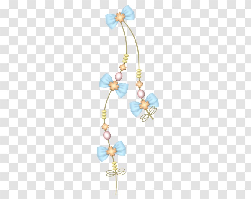 Blue Bow Chain - Fashion Accessory - Ribbon Transparent PNG