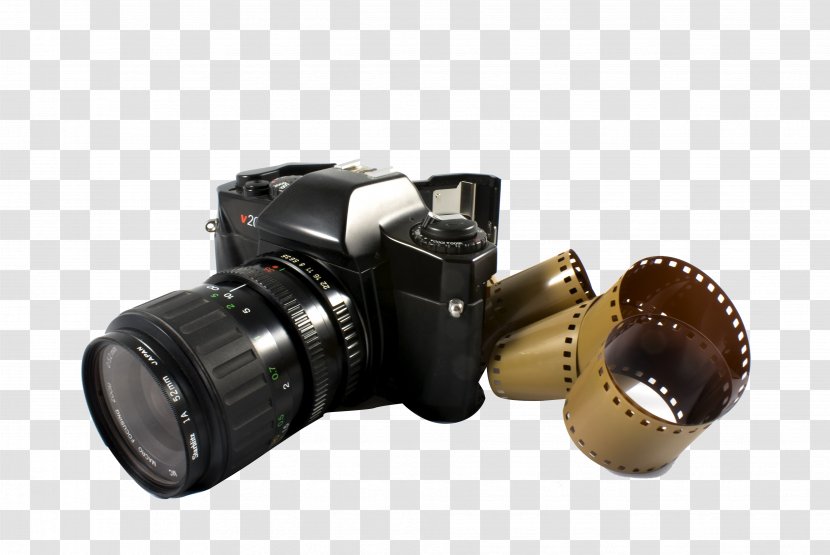 Photographic Film Camera Photography Photojournalism - Reflex - Old Cameras And Transparent PNG