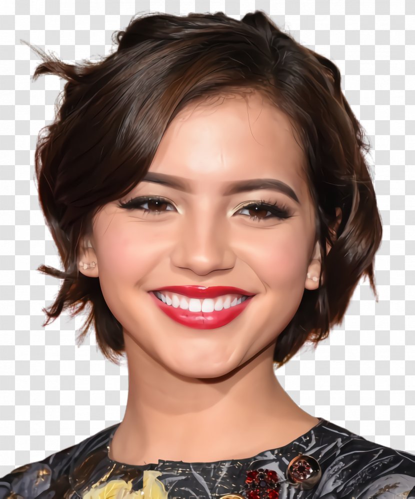 Family Smile - Isabela Moner - Long Hair Feathered Transparent PNG